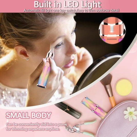 Rechargeable Eyebrow Trimmer for Women – Painless Precision Hair Remover