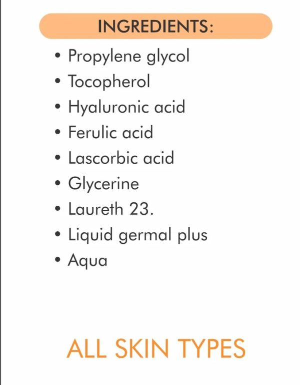 Vitamin C 16% Face Serum – Gluta White Brightening & Anti-Aging Serum for Glowing Skin, Dark Spot Removal & Even Tone – 30ml