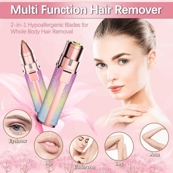 Rechargeable Eyebrow Trimmer for Women – Painless Precision Hair Remover
