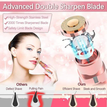 Rechargeable Eyebrow Trimmer for Women – Painless Precision Hair Remover
