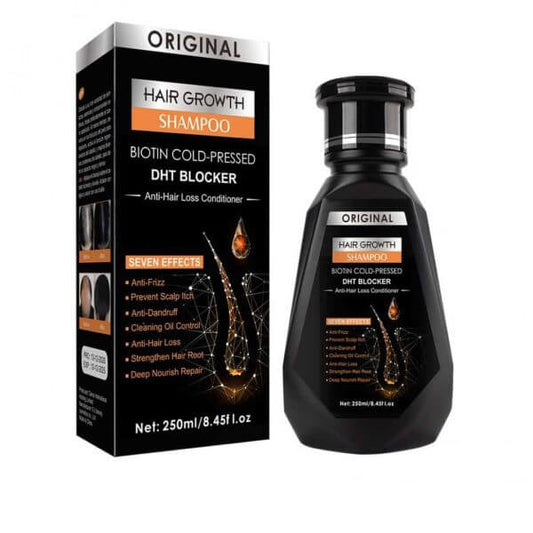 Biotin DHT Blocker Shampoo for Hair Growth & Thickening | Cold Pressed Natural Anti Hair Loss Shampoo for Men & Women