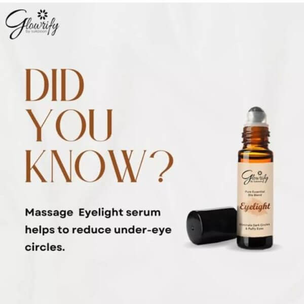Glowrify Eyelight Serum 10ml – Dark Circles Remover Puffy Eyes Treatment Anti Aging Eye Serum for Wrinkles Fine Lines Under Eye Bags